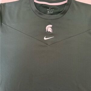 Michigan State (MSU) Nike Men's Dark Green Crewneck Sweater